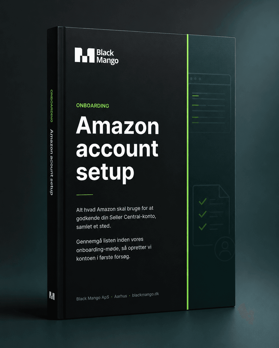 Tjeklisten Amazon account setup fra Black Mango